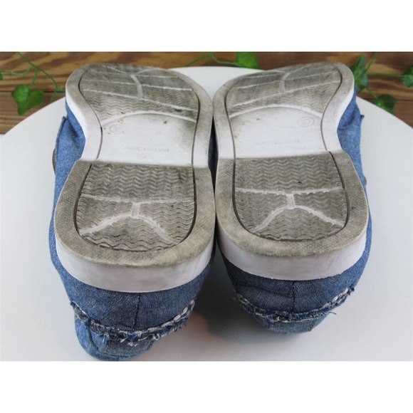 Old Navy Size 10 Boat Shoe Blue Fabric Medium (B, M)‎ Lace Up Women - Picture 10 of 11